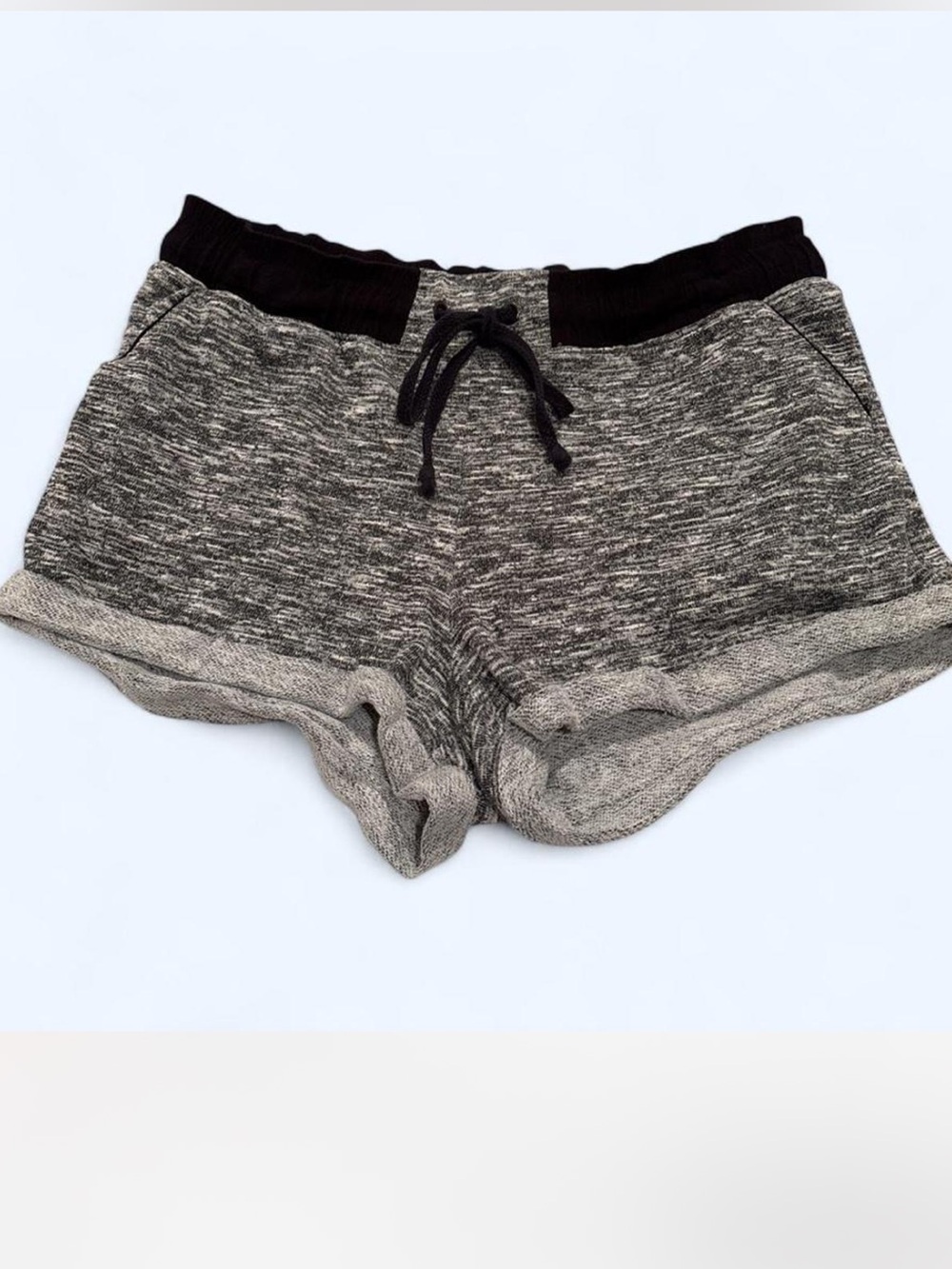 3/$10 Ambiance Gray Marled Athletic Shorts with Black Waistband